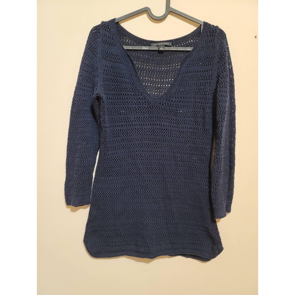 BANANA REPUBLIC women's knitted sweater with long sleeves Navy, Size S A011230